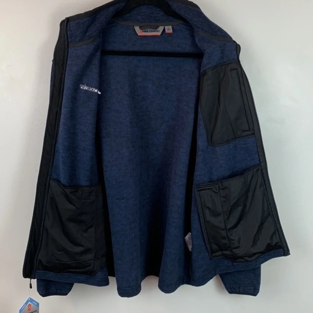Free Country Melange Fleece Jacket NWT - Picture 7 of 9